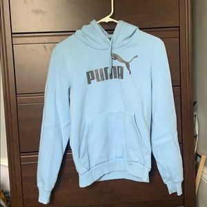 Light blue Puma Hoodie/Sweatshirt